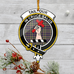 Scottish Taylor Weathered Clan Tartan Mica Ornament Christmas Decoratio - 2-Sided  Scottish Plaid Tartan Plaid