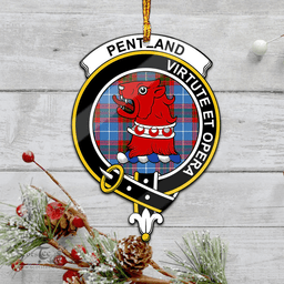 Scottish Pentland Clan Tartan Mica Ornament Christmas Decoratio - 2-Sided  Scottish Plaid Tartan Plaid