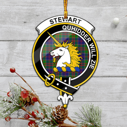 Scottish Stewart Of Appin Hunting Modern Clan Tartan Mica Ornament Christmas Decoratio - 2-Sided  Scottish Plaid Tartan Plaid