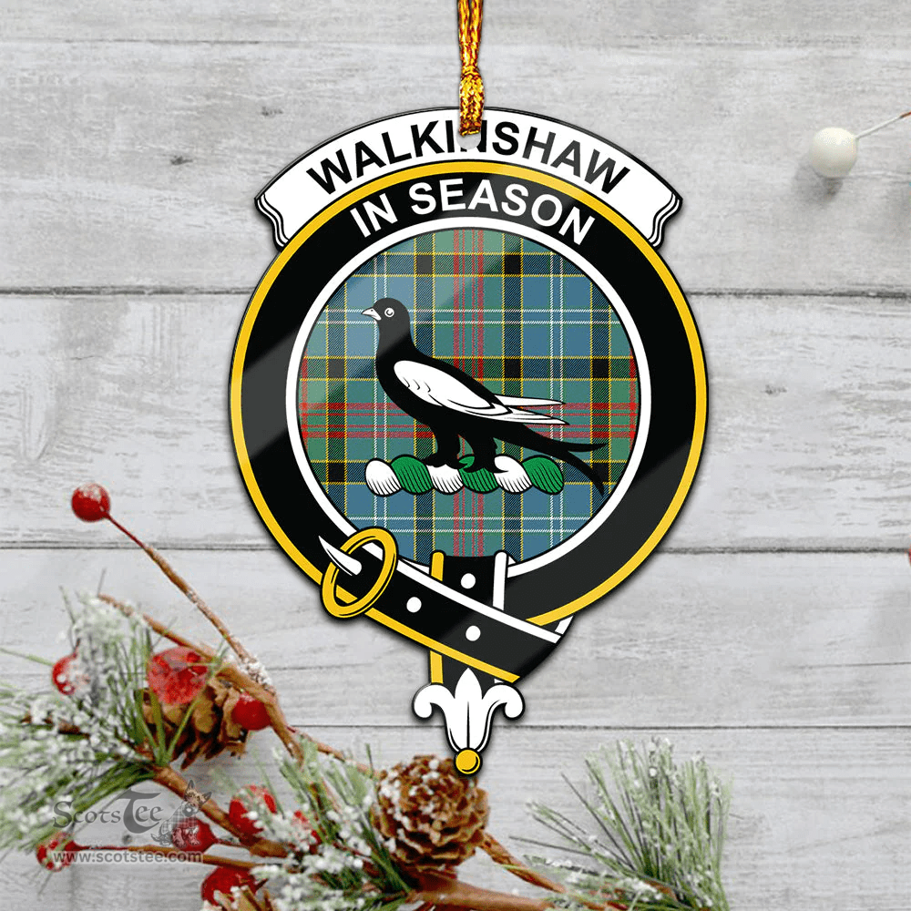 Scottish Walkinshaw Clan Tartan Mica Ornament Christmas Decoratio - 2-Sided  Scottish Plaid Tartan Plaid