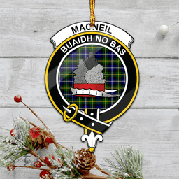 Scottish Macneil Of Barra Modern Clan Tartan Mica Ornament Christmas Decoratio - 2-Sided  Scottish Plaid Tartan Plaid