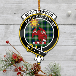 Scottish Spottiswood Clan Tartan Mica Ornament Christmas Decoratio - 2-Sided  Scottish Plaid Tartan Plaid