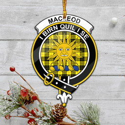 Scottish Macleod Of Lewis Modern Clan Tartan Mica Ornament Christmas Decoratio - 2-Sided  Scottish Plaid Tartan Plaid