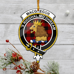 Scottish Rob Roy Macgregor Clan Tartan Mica Ornament Christmas Decoratio - 2-Sided  Scottish Plaid Tartan Plaid