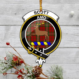Scottish Scott Clan Tartan Mica Ornament Christmas Decoratio - 2-Sided  Scottish Plaid Tartan Plaid