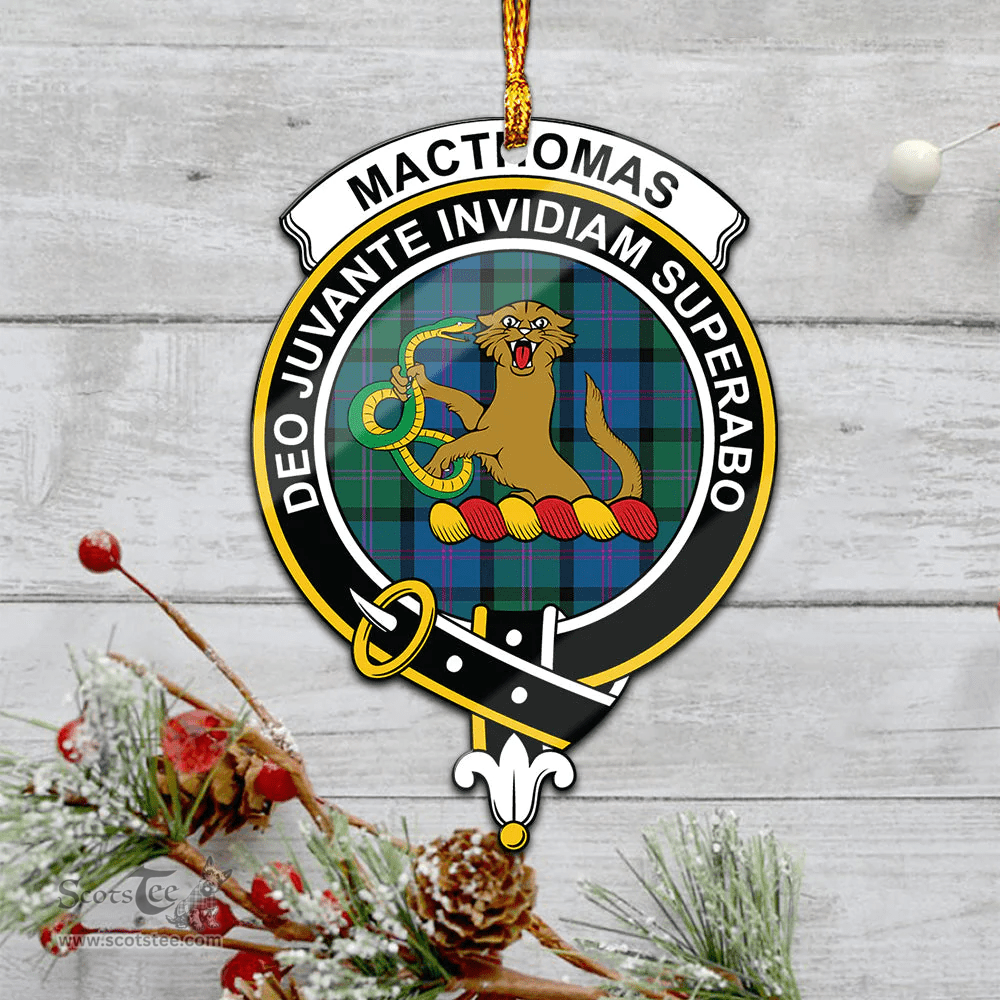 Scottish Macthomas Clan Tartan Mica Ornament Christmas Decoratio - 2-Sided  Scottish Plaid Tartan Plaid