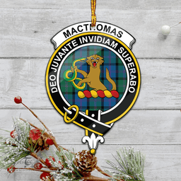 Scottish Macthomas Clan Tartan Mica Ornament Christmas Decoratio - 2-Sided  Scottish Plaid Tartan Plaid