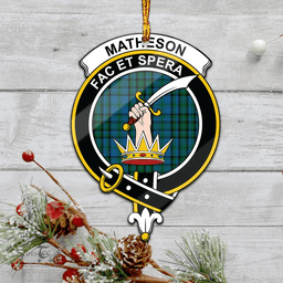 Scottish Matheson Hunting Clan Tartan Mica Ornament Christmas Decoratio - 2-Sided  Scottish Plaid Tartan Plaid