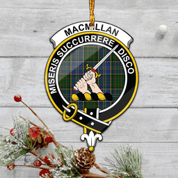 Scottish Macmillan Hunting Clan Tartan Mica Ornament Christmas Decoratio - 2-Sided  Scottish Plaid Tartan Plaid