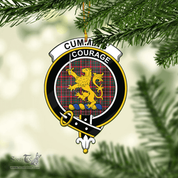 Scottish Cumming Hunting Modern Clan Tartan Mica Ornament Christmas Decoratio - 2-Sided  Scottish Plaid Tartan Plaid