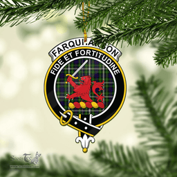 Scottish Farquharson Dress Clan Tartan Mica Ornament Christmas Decoratio - 2-Sided  Scottish Plaid Tartan Plaid