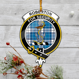 Scottish Roberton Clan Tartan Mica Ornament Christmas Decoratio - 2-Sided  Scottish Plaid Tartan Plaid