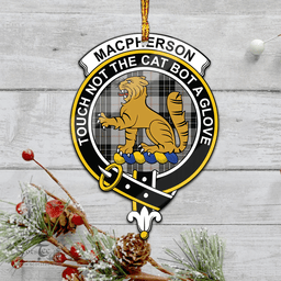 Scottish Macpherson Dress Clan Tartan Mica Ornament Christmas Decoratio - 2-Sided  Scottish Plaid Tartan Plaid