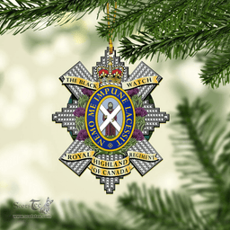 Scottish Black Watch Ancient Of Canada Clan Tartan Mica Ornament Christmas Decoratio - 2-Sided  Scottish Plaid Tartan Plaid