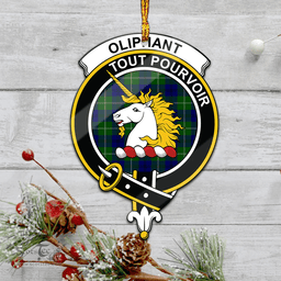Scottish Oliphant Modern Clan Tartan Mica Ornament Christmas Decoratio - 2-Sided  Scottish Plaid Tartan Plaid