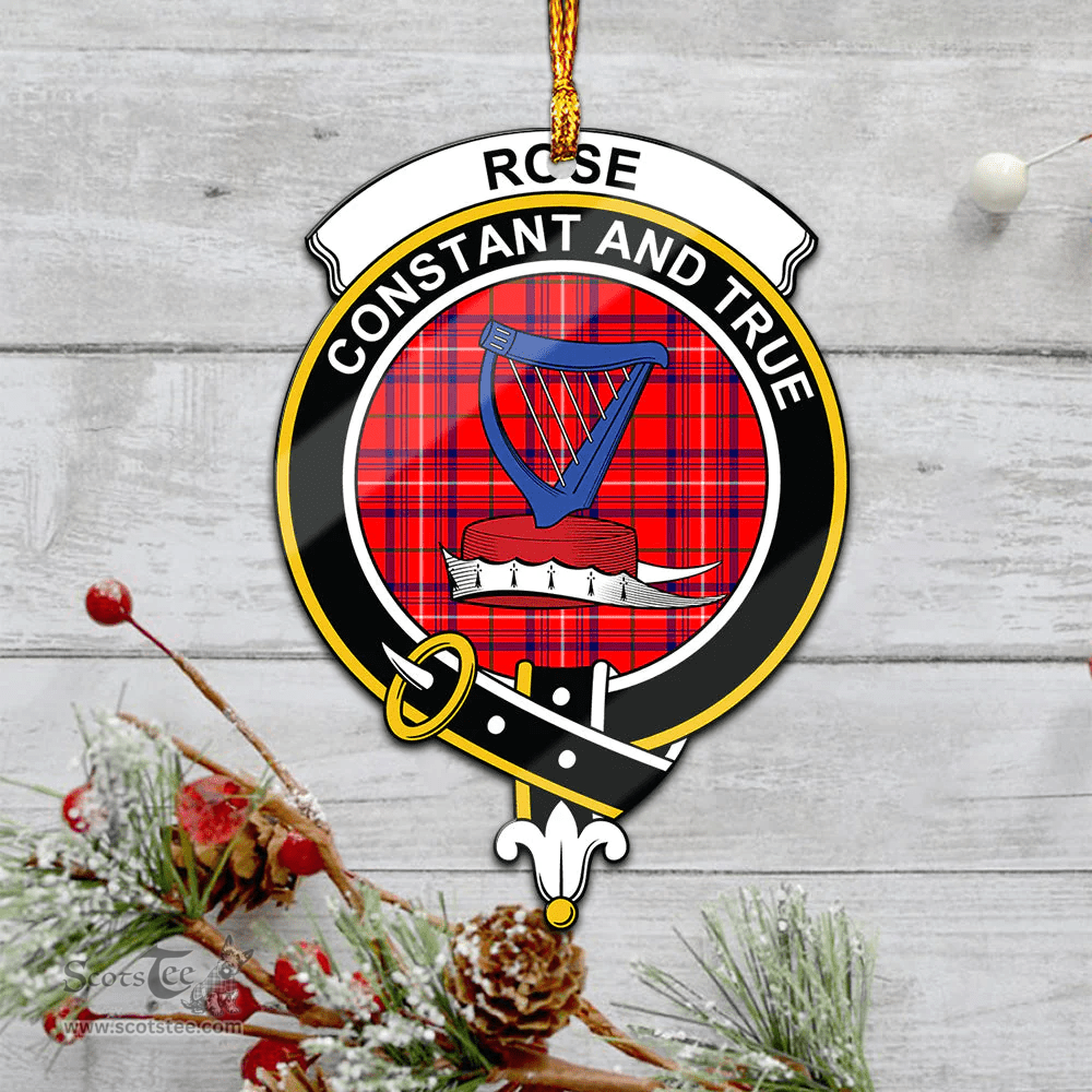 Scottish Rose Modern Clan Tartan Mica Ornament Christmas Decoratio - 2-Sided  Scottish Plaid Tartan Plaid