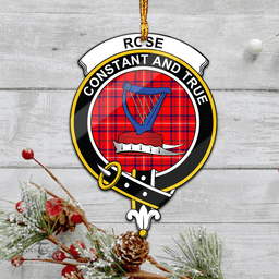 Scottish Rose Modern Clan Tartan Mica Ornament Christmas Decoratio - 2-Sided  Scottish Plaid Tartan Plaid
