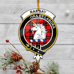 Scottish Ramsay Modern Clan Tartan Mica Ornament Christmas Decoratio - 2-Sided  Scottish Plaid Tartan Plaid