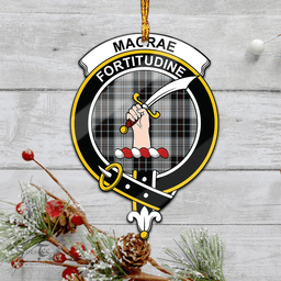 Scottish Macrae Dress Clan Tartan Mica Ornament Christmas Decoratio - 2-Sided  Scottish Plaid Tartan Plaid