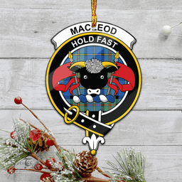 Scottish Macleod Of Harris Ancient Clan Tartan Mica Ornament Christmas Decoratio - 2-Sided  Scottish Plaid Tartan Plaid