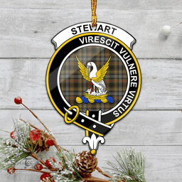 Scottish Stewart Hunting Weathered Clan Tartan Mica Ornament Christmas Decoratio - 2-Sided  Scottish Plaid Tartan Plaid