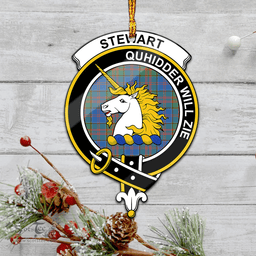 Scottish Stewart Of Appin Hunting Ancient Clan Tartan Mica Ornament Christmas Decoratio - 2-Sided  Scottish Plaid Tartan Plaid