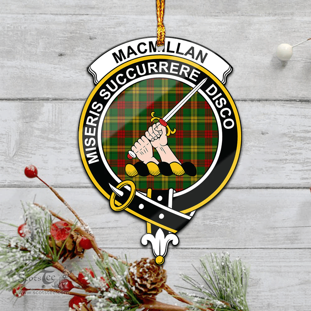 Scottish Macmillan Society Of Glasgow Clan Tartan Mica Ornament Christmas Decoratio - 2-Sided  Scottish Plaid Tartan Plaid
