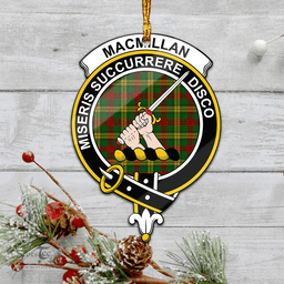 Scottish Macmillan Society Of Glasgow Clan Tartan Mica Ornament Christmas Decoratio - 2-Sided  Scottish Plaid Tartan Plaid
