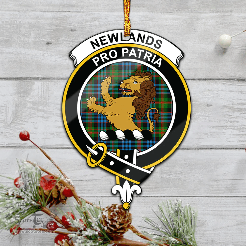 Scottish Newlands Of Lauriston Clan Tartan Mica Ornament Christmas Decoratio - 2-Sided  Scottish Plaid Tartan Plaid