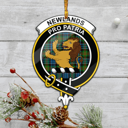 Scottish Newlands Of Lauriston Clan Tartan Mica Ornament Christmas Decoratio - 2-Sided  Scottish Plaid Tartan Plaid