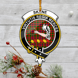 Scottish Skene Modern Clan Tartan Mica Ornament Christmas Decoratio - 2-Sided  Scottish Plaid Tartan Plaid