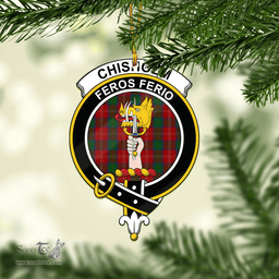 Scottish Chisholm Clan Tartan Mica Ornament Christmas Decoratio - 2-Sided  Scottish Plaid Tartan Plaid