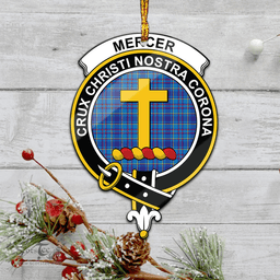 Scottish Mercer Modern Clan Tartan Mica Ornament Christmas Decoratio - 2-Sided  Scottish Plaid Tartan Plaid