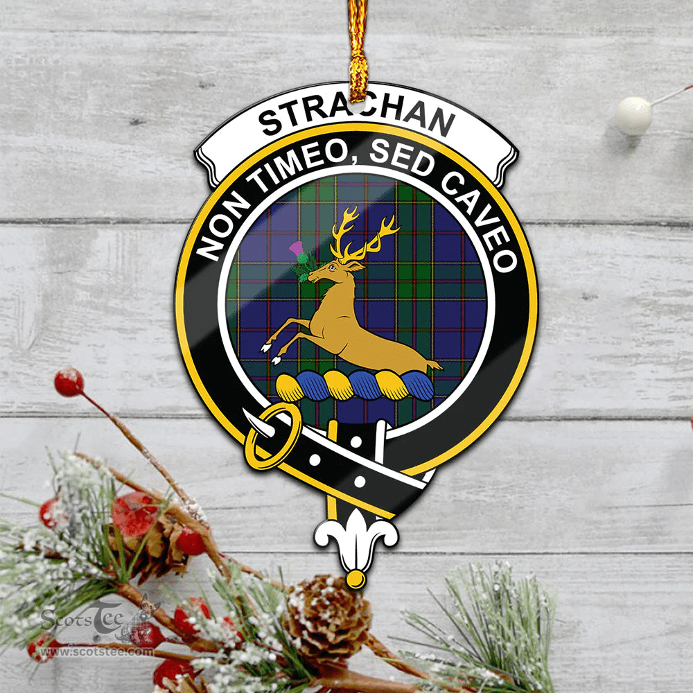 Scottish Strachan Clan Tartan Mica Ornament Christmas Decoratio - 2-Sided  Scottish Plaid Tartan Plaid