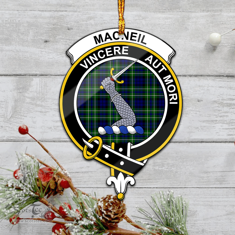 Scottish Macneil Of Colonsay Modern Clan Tartan Mica Ornament Christmas Decoratio - 2-Sided  Scottish Plaid Tartan Plaid