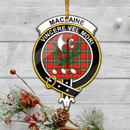Scottish Maclaine Of Loch Buie Clan Tartan Mica Ornament Christmas Decoratio - 2-Sided  Scottish Plaid Tartan Plaid