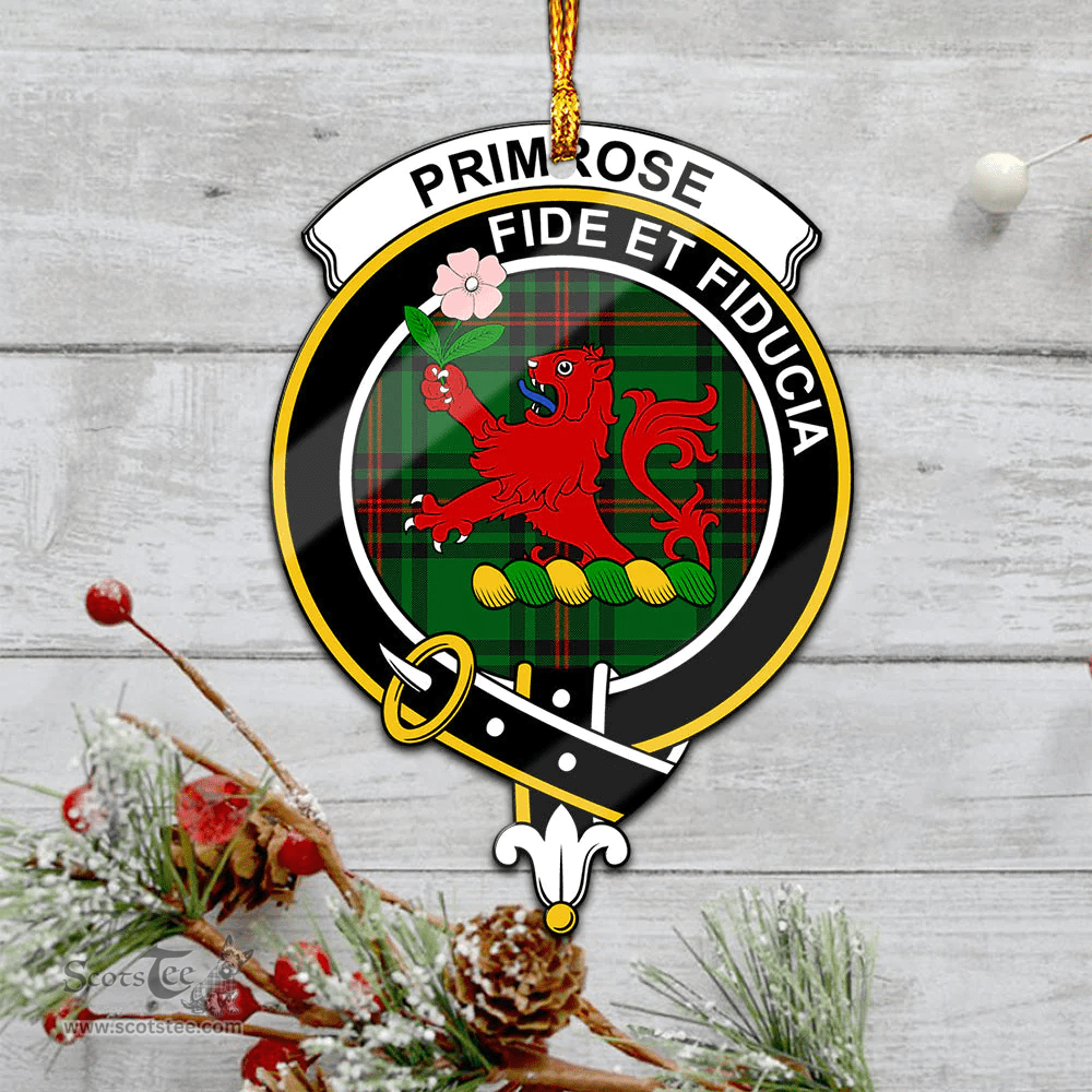 Scottish Primrose Clan Tartan Mica Ornament Christmas Decoratio - 2-Sided  Scottish Plaid Tartan Plaid