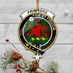 Scottish Primrose Clan Tartan Mica Ornament Christmas Decoratio - 2-Sided  Scottish Plaid Tartan Plaid
