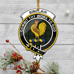 Scottish Sinclair Hunting Clan Tartan Mica Ornament Christmas Decoratio - 2-Sided  Scottish Plaid Tartan Plaid