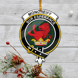 Scottish Moncrieff Of Atholl Clan Tartan Mica Ornament Christmas Decoratio - 2-Sided  Scottish Plaid Tartan Plaid