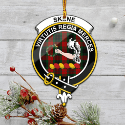 Scottish Skene Of Cromar Black Clan Tartan Mica Ornament Christmas Decoratio - 2-Sided  Scottish Plaid Tartan Plaid
