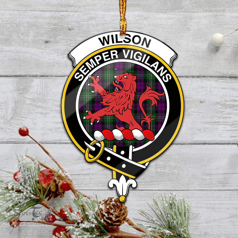 Scottish Wilson Clan Tartan Mica Ornament Christmas Decoratio - 2-Sided  Scottish Plaid Tartan Plaid