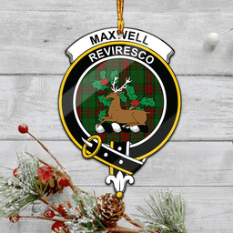 Scottish Maxwell Hunting Clan Tartan Mica Ornament Christmas Decoratio - 2-Sided  Scottish Plaid Tartan Plaid