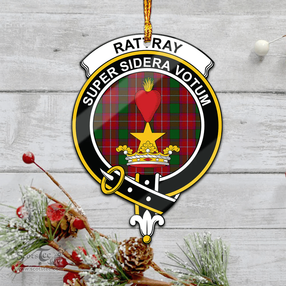 Scottish Rattray Clan Tartan Mica Ornament Christmas Decoratio - 2-Sided  Scottish Plaid Tartan Plaid