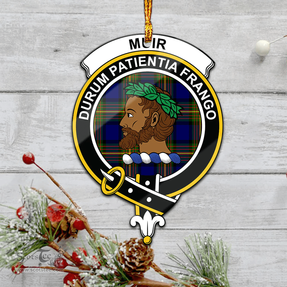 Scottish Muir Clan Tartan Mica Ornament Christmas Decoratio - 2-Sided  Scottish Plaid Tartan Plaid