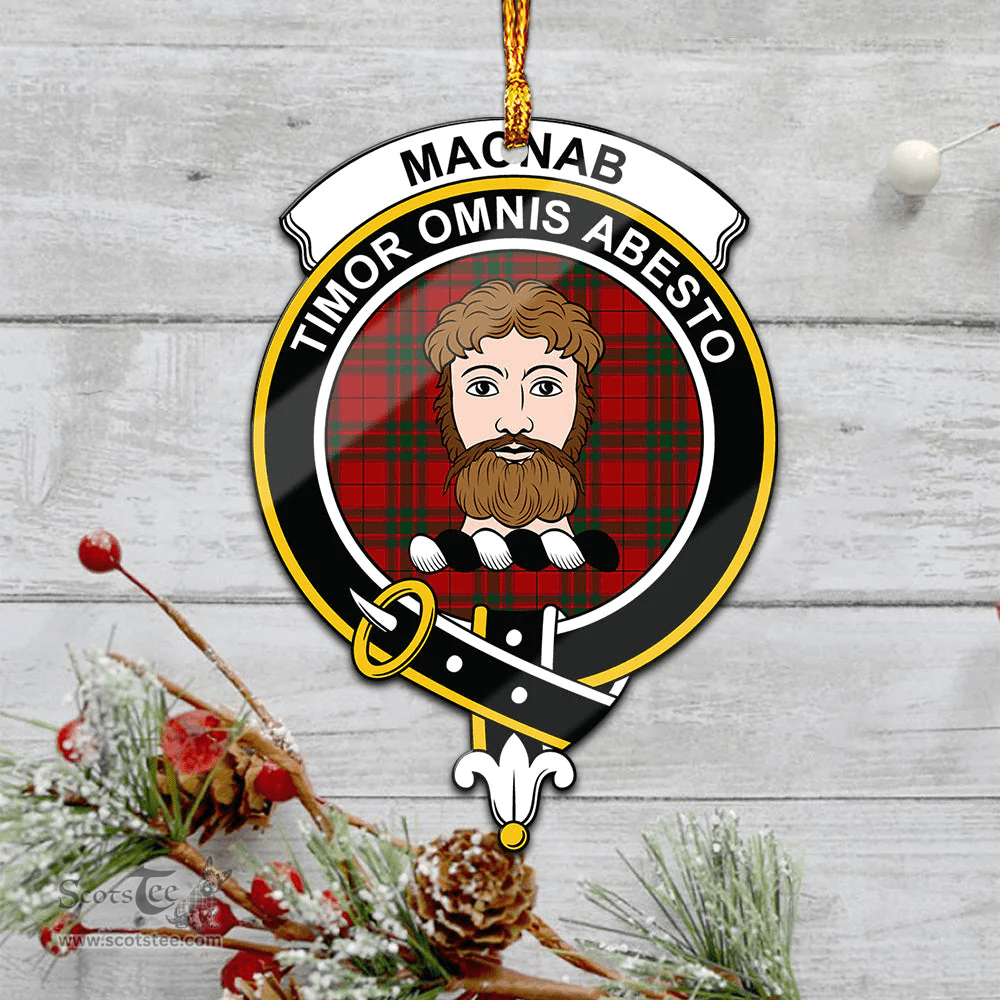Scottish Macnab Clan Tartan Mica Ornament Christmas Decoratio - 2-Sided  Scottish Plaid Tartan Plaid