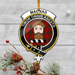 Scottish Macnab Clan Tartan Mica Ornament Christmas Decoratio - 2-Sided  Scottish Plaid Tartan Plaid