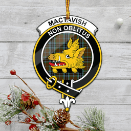 Scottish Mactavish Hunting Clan Tartan Mica Ornament Christmas Decoratio - 2-Sided  Scottish Plaid Tartan Plaid