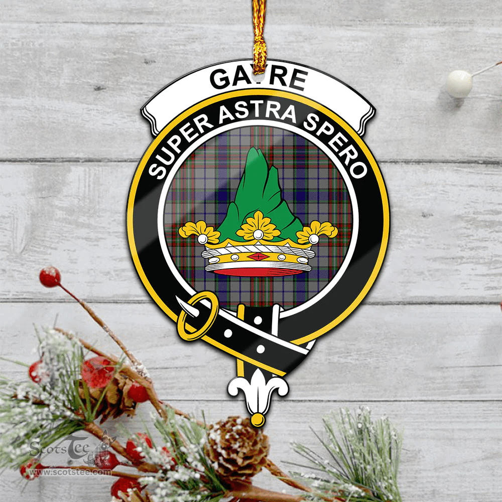 Scottish Gayre Hunting Clan Tartan Mica Ornament Christmas Decoratio - 2-Sided  Scottish Plaid Tartan Plaid