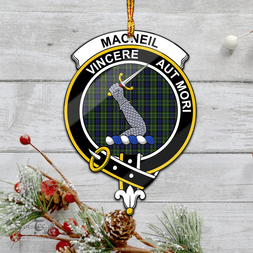 Scottish Macneil Of Colonsay Clan Tartan Mica Ornament Christmas Decoratio - 2-Sided  Scottish Plaid Tartan Plaid